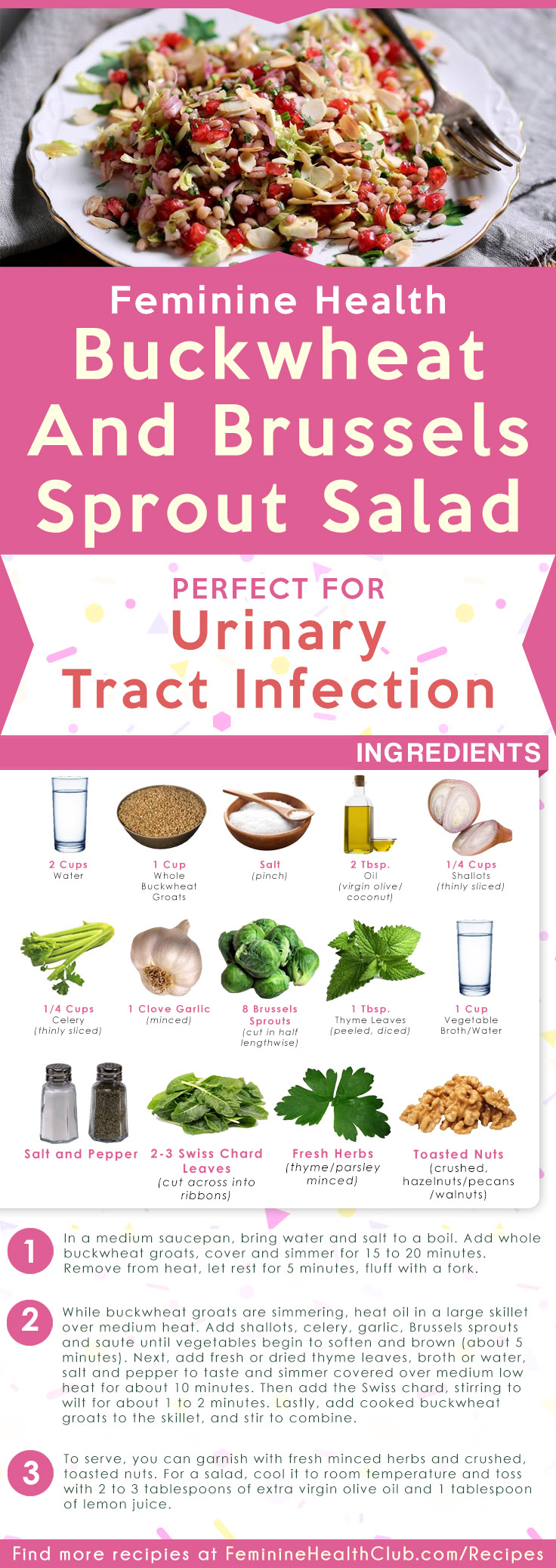 Buckwheat And Brussels Sprout Salad Recipe For Urinary Tract Infection