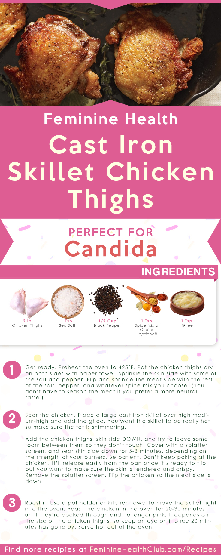 Cast Iron Skillet Chicken Thigh Recipe For Candida