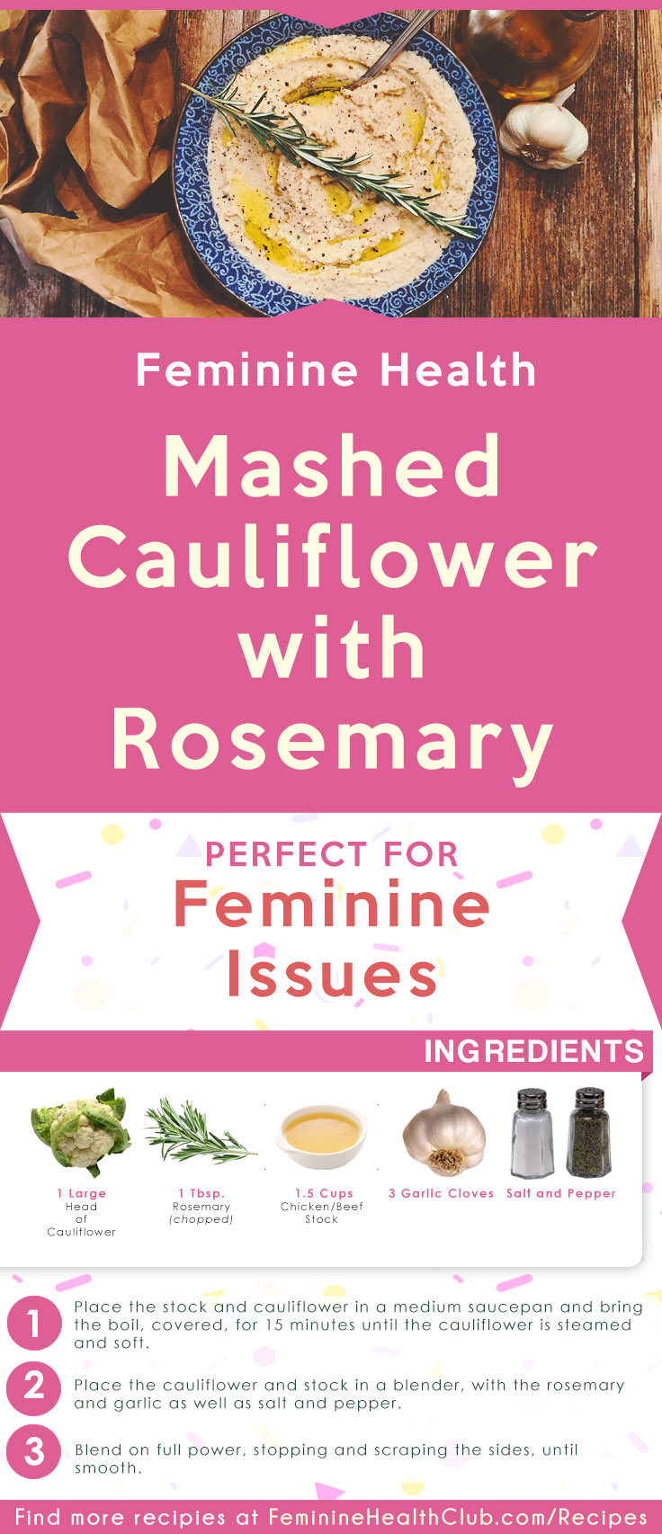 Mashed Cauliflower with Rosemary Recipe For Feminine Issues