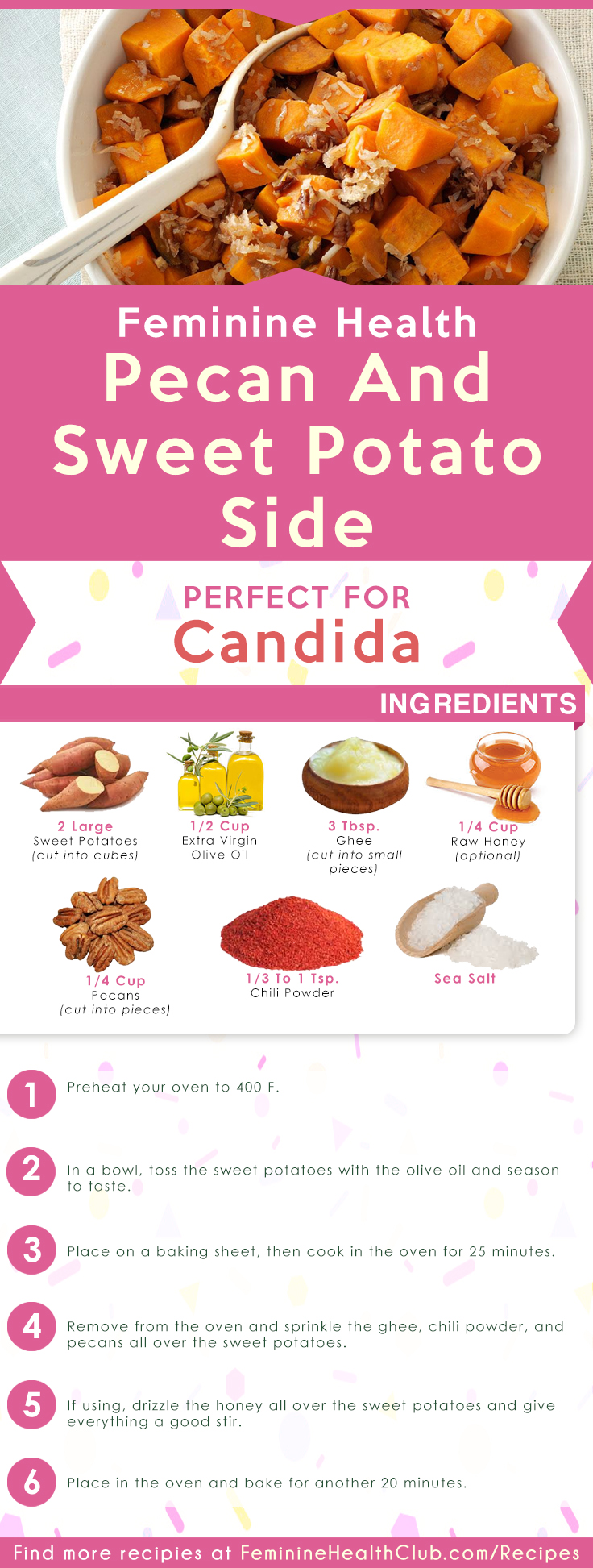 Pecan and Sweet Potato Side Recipe For Candida