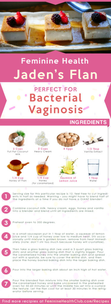 Jaden’s Flan Recipe For Bacterial Vaginosis