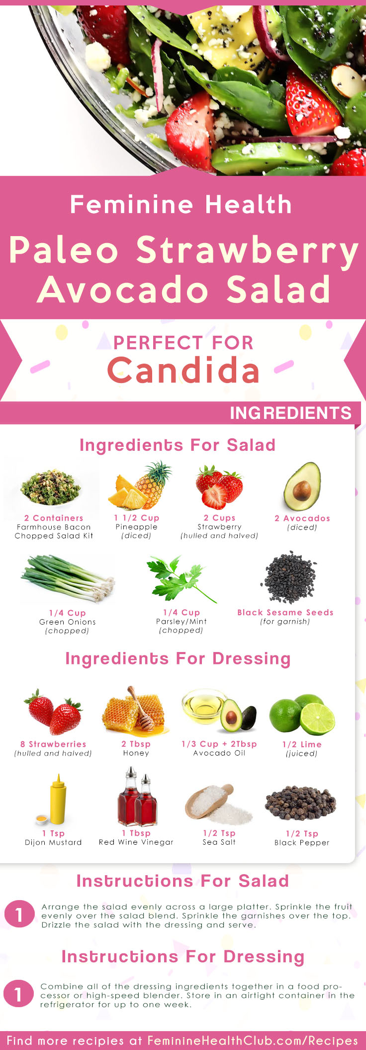 Paleo Strawberry Avocado Salad Recipe For Candida